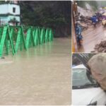 रुद्रप्रयाग में बारिश से आपदा जैसे हालात, खतरे के निशान के ऊपर नदियां, पुल डूबा, अगस्त्यमुनि में कार के ऊपर गिरा बोल्डर